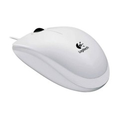 "Logitech B100 Optical Cable Mouse - Reliable Performance, Classic White Design | SKU: 5099206041288"